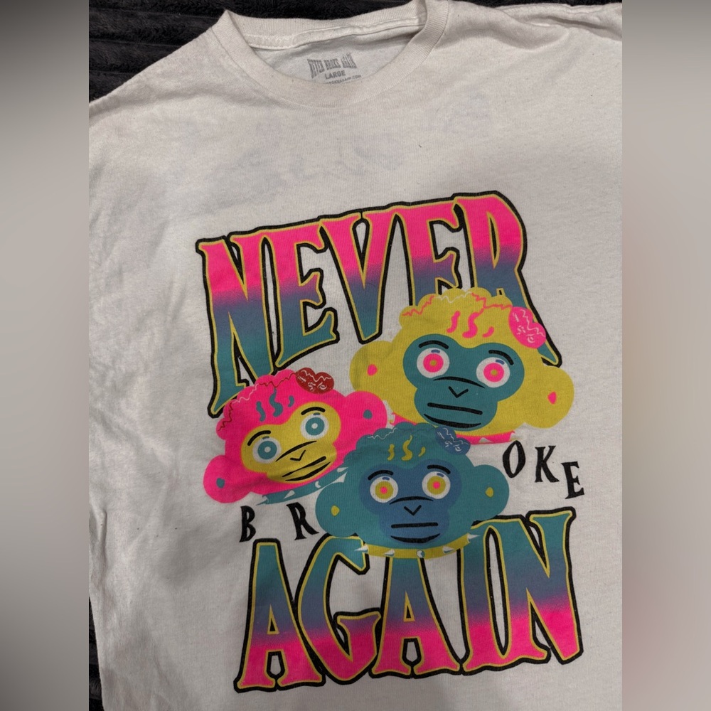 NBA Youngboy Graphic Tee - White with Colorful Print